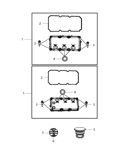 2010 Dodge Challenger Cylinder Head & Cover Diagram 1 - Thumbnail