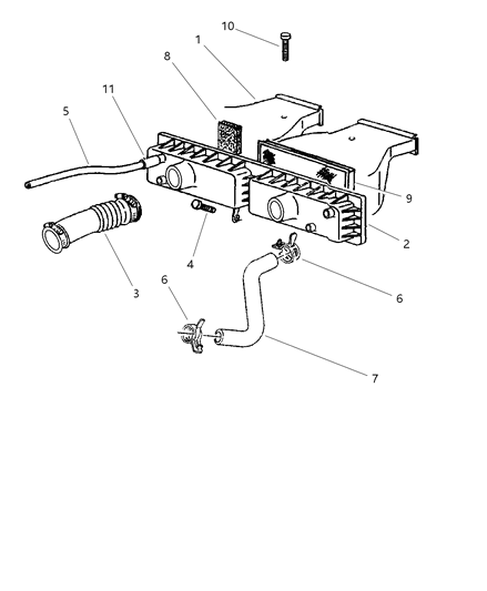 2000 Dodge Viper Vent Hose Diagram for 4763806AC
