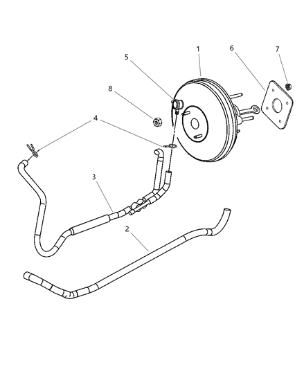 2001 Chrysler Sebring Sedan & Convertible Booster, Power Brake Diagram