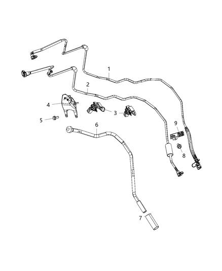 2019 Ram 2500 Fuel Lines/Tubes, Front Diagram 1 - Thumbnail