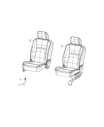 2019 Ram 1500 Classic Sensor, Seat Belt Reminder Diagram