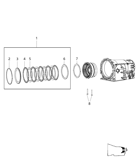 2008 Chrysler 300 B2 Clutch Assembly Diagram 1 - Thumbnail