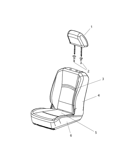 2012 Ram 1500 Cover Front Seat Cushion Diagram for 5LD31BD3AA