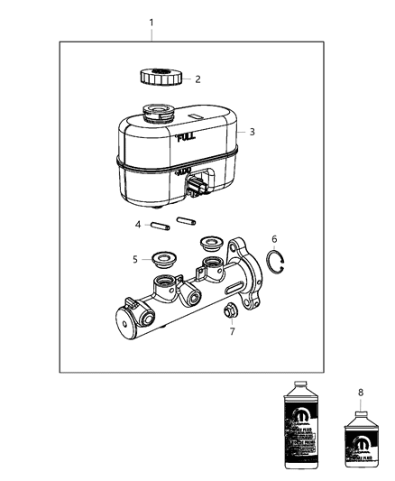 2012 Ram 2500 Brake Master Cylinder Diagram 1 - Thumbnail