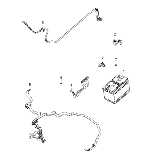2021 Dodge Durango Wiring, Battery Diagram 1 - Thumbnail