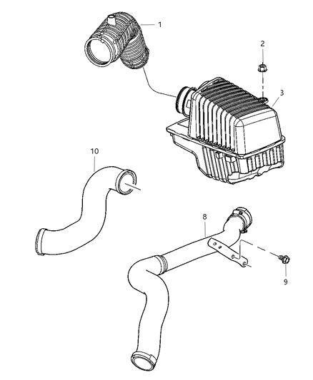 2003 Chrysler Sebring Sedan & Convertible Air Cleaner Diagram 1 - Thumbnail