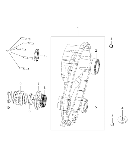 2009 Dodge Durango Case & Extension & Related Parts Diagram 1 - Thumbnail