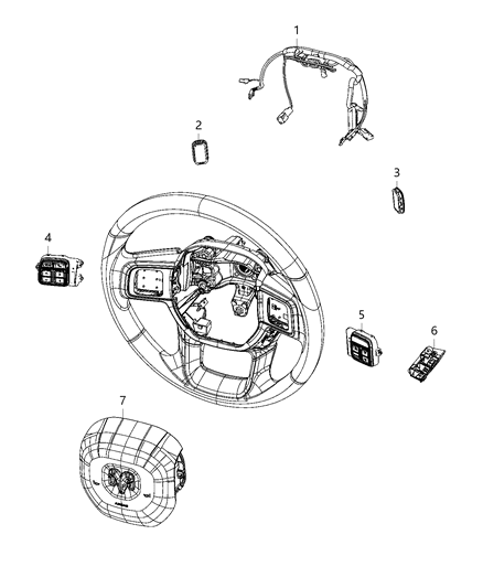 2020 Ram 5500 Cruise Switch Diagram for 68381331AB