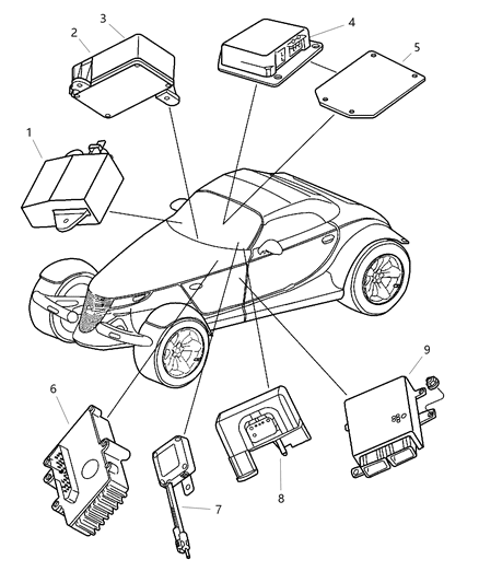 2002 Chrysler Prowler Body Control Module Diagram for 4727052AE