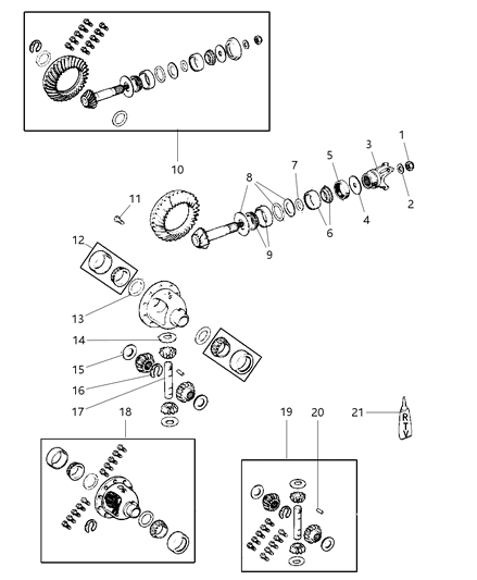 2003 Jeep Wrangler Differential - Front Axle Diagram 2 - Thumbnail