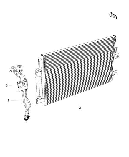 2016 Jeep Compass Transmission Oil Cooler & Lines Diagram 1 - Thumbnail