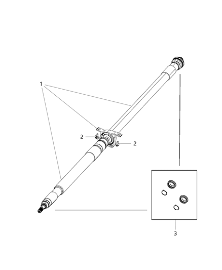 2021 Jeep Compass Drive Shaft, Rear Diagram