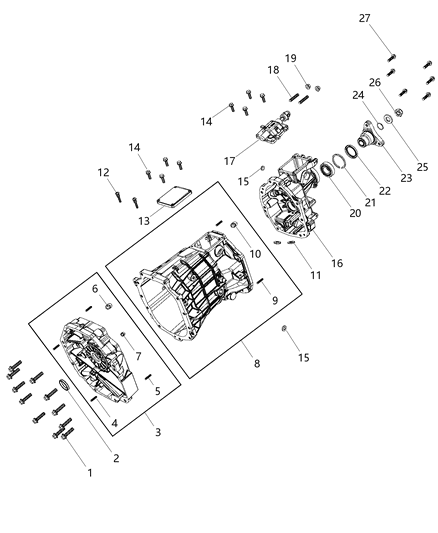 2009 Dodge Challenger Sleeve Selector Shaft Diagram for 68028429AA