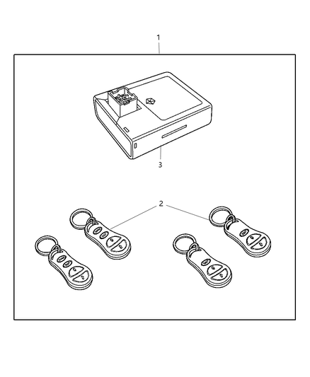 2005 Chrysler Sebring Sedan & Convertible Factory Keyless Entry Diagram