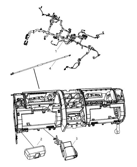 2011 Jeep Liberty Wiring Instrument Panel Diagram for 68056840AC