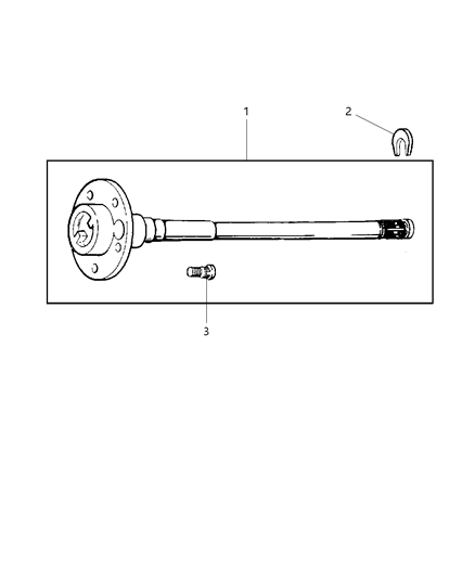 1998 Jeep Wrangler Shaft - Rear Axle Diagram 1 - Thumbnail