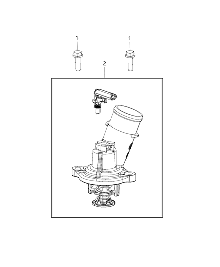 2018 Ram 3500 Pickup Thermostat & Related Parts Diagram 2 - Thumbnail