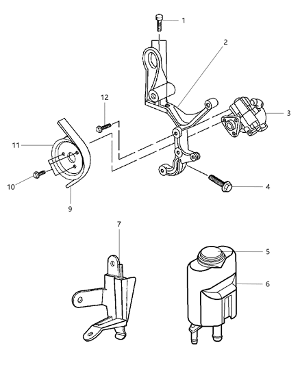 2000 Jeep Grand Cherokee Power Steering Pump Diagram 1 - Thumbnail