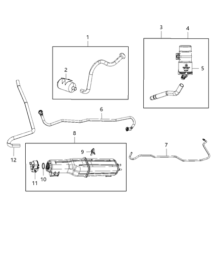 2013 Ram 1500 Evap System Integrity Module with Vapor Canister Diagram for 52855827AB