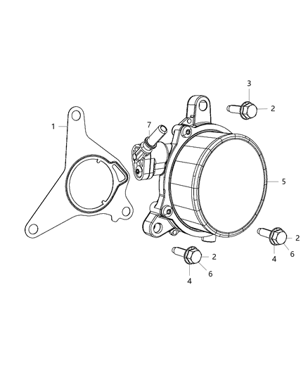 2019 Jeep Renegade Vacuum Pump Diagram for 68439102AA