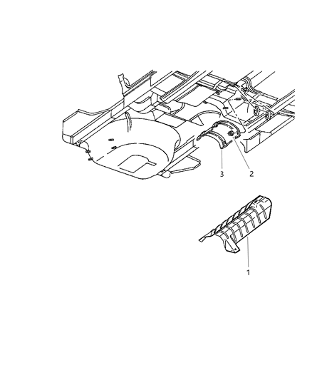 2000 Chrysler Sebring Convertible Heat Shields - Exhaust Diagram