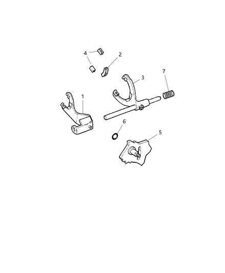 2002 Dodge Durango Fork & Rail Diagram 2 - Thumbnail