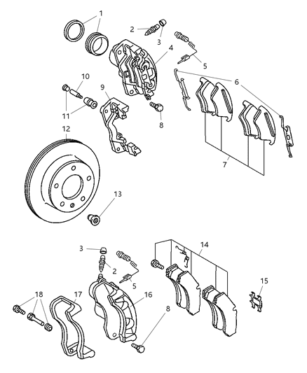 2004 Dodge Sprinter 2500 Rotor Brake Diagram for V5013602AA
