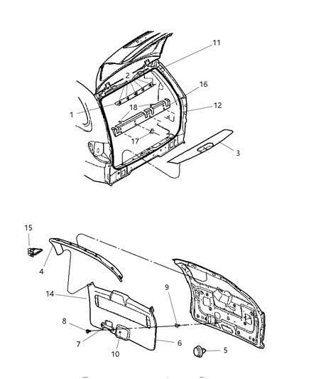 2007 Chrysler Town & Country Handle, Outside, Rear Outer Diagram for RS75BD1AB