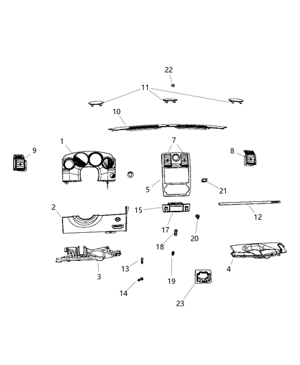 2008 Chrysler 300 Cover Steering Column With Decklid Opening Diagram for 1DK30BD1AA