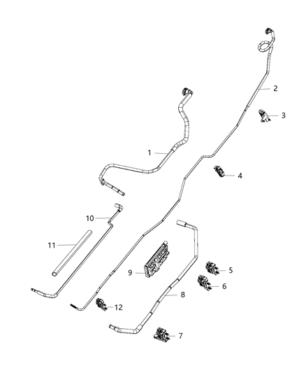 2018 Ram 2500 Fuel Lines, Rear Diagram 1 - Thumbnail