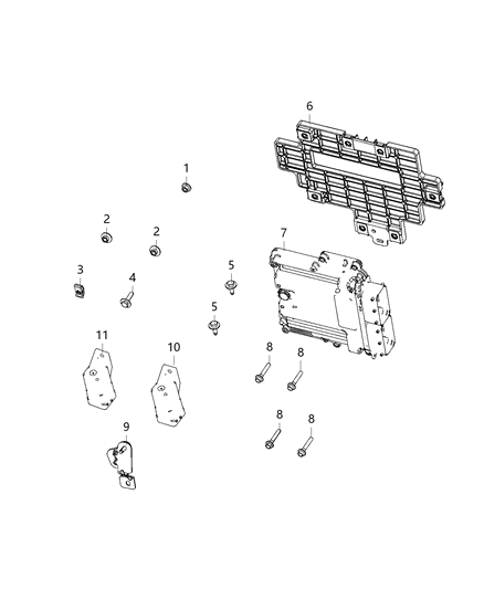 2020 Ram 1500 PCM Diagram for 68256850AA