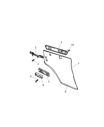 1997 Dodge Ram Van Pad And Plate, Armrest Diagram for L637SK5