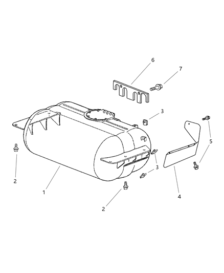 1999 Dodge Ram Wagon Fuel Cylinder Diagram