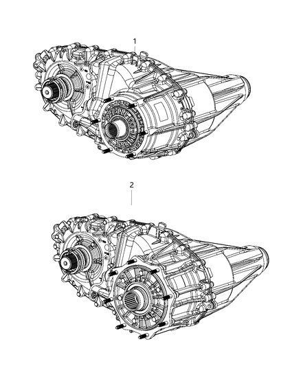 2020 Ram 3500 Cab Chassis Transfer Case Assembly Diagram 1 - Thumbnail