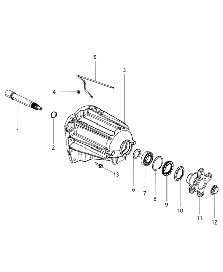 2012 Jeep Liberty Extension Housing Seal Diagram for 52108428AB