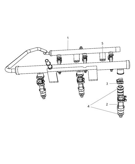 2009 Dodge Durango Fuel Rail & Related Diagram 1 - Thumbnail