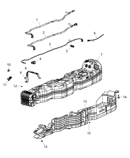 2021 Jeep Wrangler Fuel Tank And Related Parts Diagram 2 - Thumbnail