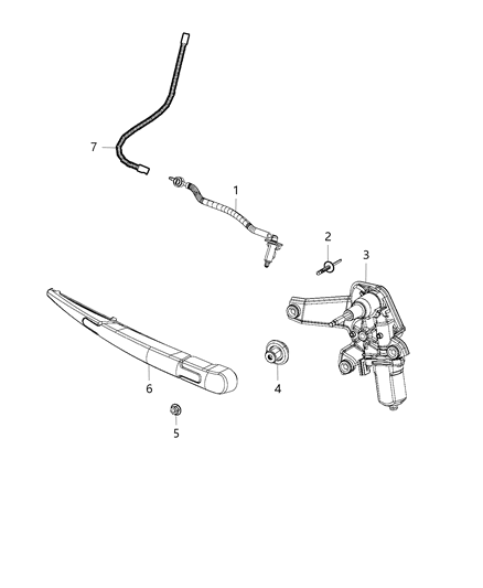 2016 Jeep Renegade Wiper And Washer System, Rear Diagram