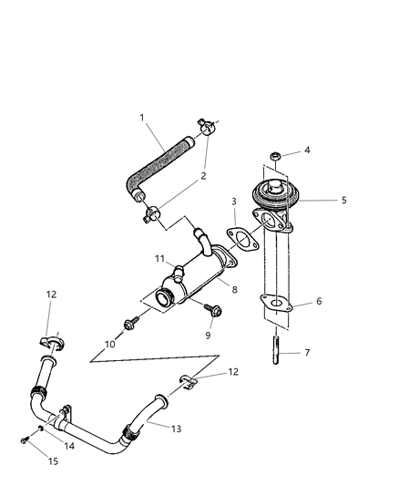 2004 Jeep Liberty Clamp Hose Diagram for 5066943AA