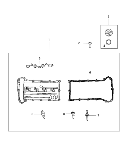 2010 Dodge Journey Cylinder Head & Cover Diagram 5 - Thumbnail
