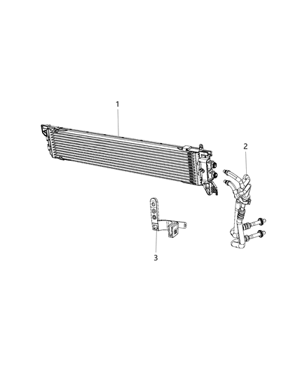2018 Jeep Renegade Transmission Cooler Diagram for 68247209AA