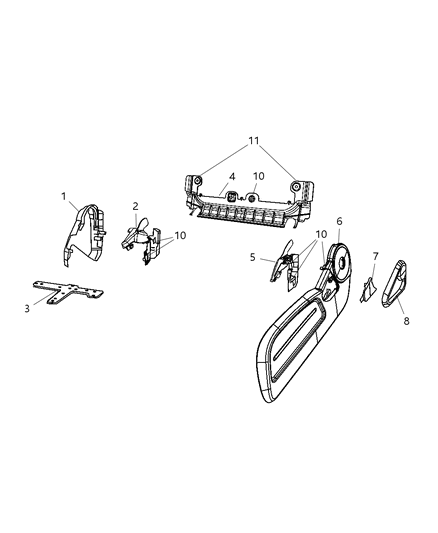 2007 Dodge Nitro Shields - Adjusters Diagram 1 - Thumbnail