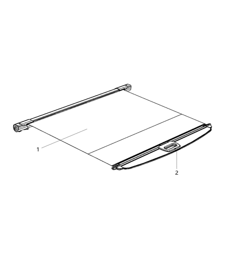 2013 Dodge Durango Cover Security Cargo Diagram for 1HH98DX9AB