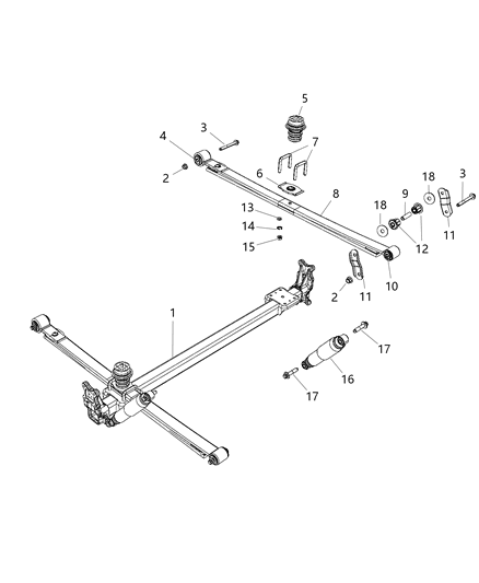 2014 Ram ProMaster 2500 Bushing Spring Diagram for 68202431AB