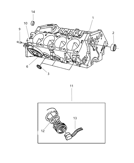 1999 Dodge Durango Cylinder Block Diagram 2 - Thumbnail