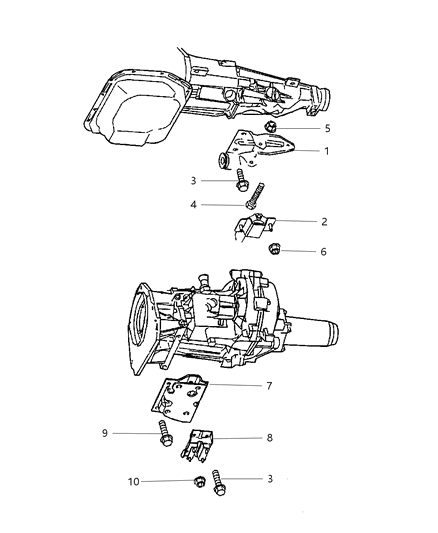 2000 Dodge Durango Engine Mounting, Rear Diagram 2 - Thumbnail