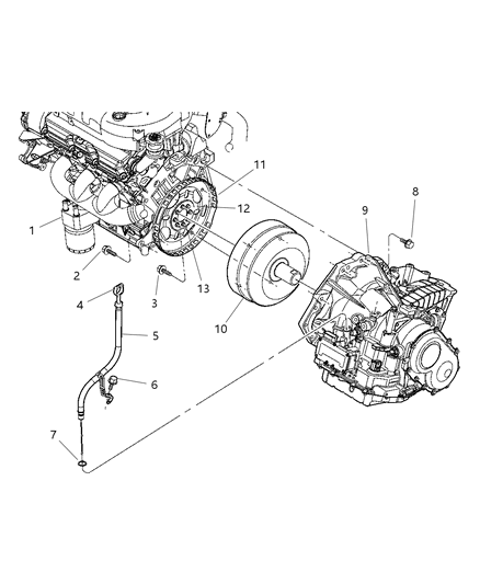 2007 Chrysler Pacifica Transaxle Mounting Diagram 1 - Thumbnail