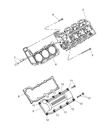 2002 Dodge Ram 1500 Cylinder Head Diagram 1 - Thumbnail