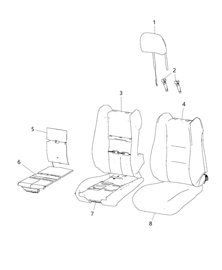 2018 Dodge Durango Front Seat - Bucket - Trim Code Diagram 6 - Thumbnail