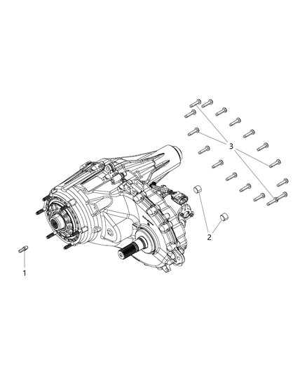 2020 Ram 1500 New Style Serviceable Parts , Transfer Case Diagram 2 - Thumbnail
